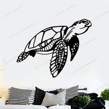 Mar oceano arte animal dos desenhos animados tartaruga adesivo de parede do banheiro decalque da parede crianças quarto wc removível vinil wallpoof cx487 2024 - compre barato