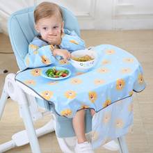 Baberos de manga larga para bebé, cubrebocas con mantel, mesa de comedor, cojín, silla, bata de alimentación 2024 - compra barato