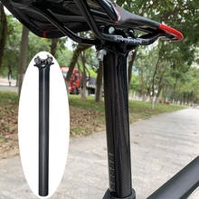 Tija de sillín de carbono para bicicleta, tubo de asiento de fibra de carbono, superligero, brillo mate, 27,2/30,8/31,6 × 350/400 MM 2024 - compra barato