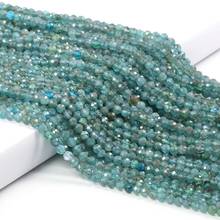 Natural stone Faceted Small Beads Apatite Loose isolation Beads for jewelry making DIY necklace bracelet accessories 2 3mm 2024 - buy cheap