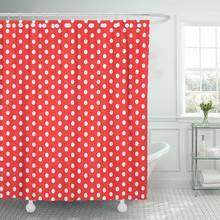 Colorful Polkadot Polka Dot Red White Pattern Spot Abstract Shower Curtains Waterproof Polyester Fabric 72 x 72 inches with Hook 2024 - buy cheap