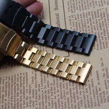18mm 20mm 22mm 24mm Stainless Steel Solid Matte Strap Watchband Men Women Universal Metal Ends Diving Bracelet Bands Accessories 2024 - buy cheap