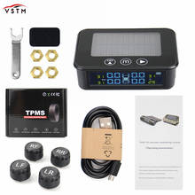 AN-11 Smart Solar Car TPMS Touch Switch Auto Tire Pressure Monitoring Tyre Temperature Alarm Warning System Tyre Pressure 2024 - buy cheap