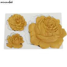 minsunbak New Rose Silicone Fondant Mold  Sugar Craft  Cake Jelly Candy Chocolate Decoration Baking Tool Mould 2024 - buy cheap
