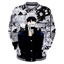 Jutsu kaisen roupas 3d beisebol streetwear jaqueta veste manga longa casaco harajuku streetwear casual japonês comics poliéster 2024 - compre barato