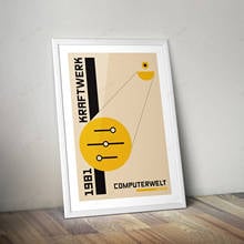 Kraftwerk-computador bauhaus, arte eletrônica, sintético, poster, impressão em tela, design alternativo 2024 - compre barato