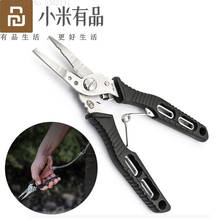 Youpin Multifunctional Fishing Pliers Scissor Braid Line Lure Cutter Hook Remover Fishing Tongs Tools With Lanyards Spring Rope