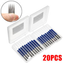 20pcs Flat Bottom Carbide PCB Engraving Bits 3.175mm CNC Router Bit Tools V Shape Carving Milling Cutters 10/15/20/30 Degree 2024 - buy cheap