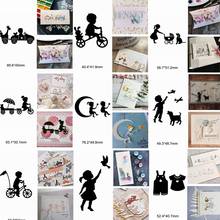 Boys & Girls Car Bike Animals Moon Dog Deer Pigeon Metal Cutting Dies Scrapbook Craft New Stencils DIY Make Cards POP UP Paper 2024 - buy cheap