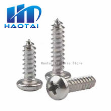 10/50pcs M3.5 M3.9 M4.2 M4.8 M5.5 M6.3 304 A2-70 stainless steel Cross Phillips Pan Round Head Self tapping Furniture Wood Screw 2024 - buy cheap