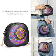 5D Diamond Painting Butterfly Flower  Leather Crossbody Chain Bags DIY Diamond Embroidery Bag Purse Pouch 2024 - buy cheap