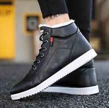 Winter Men's Boots 2020 Winter New Men's Casual High to Help Cotton Shoes Tide Shoes Men's Waterproof Non-slip Warm Snow Boots 2024 - buy cheap