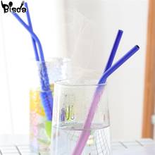 6mm Drinking Straw Temperature Changeable Color Reusable Straws with Cleaner Brush Tea Juice Party Tool Bar Accessories 2024 - buy cheap