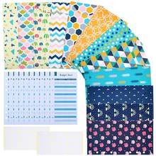 24 Pieces Budget Envelopes A6 Binder Pockets for Cash Envelope System,Budget Planner,Cash Envelope Wallet with Stickers 2024 - buy cheap