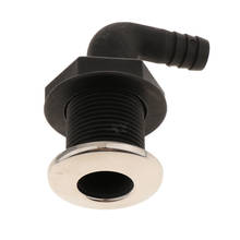 Marine/Boat 90 Degree Connector Thru Hull Plumbing Fitting Hose with Stainless Rim 2024 - buy cheap