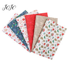 JOJO BOWS 22*30cm 1pc Christmas Printed Faux Synthetic Leather Fabric Sheet For Handcraft DIY Hair Bows Holiday Home Decoration 2024 - buy cheap