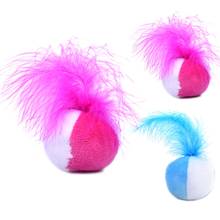Legendog Cat Plush Catnip Ball Toy Creative Faux Feather Soft Cat Bell Toy Cat Funny Ball Toy Interactive Toys Training Toys 2024 - buy cheap