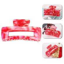 Hollow Rectangular Claw Hair Clips Romantic Marble Hair Claws Large Acetate Hair Claw For Ponytail 2024 - buy cheap