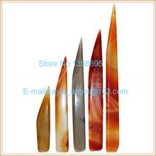 Cuchillo de ágata para fabricación de joyas, bruñidor de pulido de joyería sin mango, con forma de cuchillo 2024 - compra barato