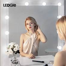 LEDGLE estilo Hollywood USB maquillaje luz LED espejo cosmético lámpara en iluminación maquillaje 6 10 14 bombillas para Baño Led lámpara de pared 2024 - compra barato