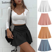 Summer Women's Skirt Short High Waist A-line Student Solid Pleated Skirts Women Cute Sweet Girls Dance Mini Black Skirt 2024 - buy cheap