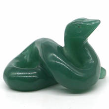 2" Snake Figurine Natural Stone Green Aventurine Crystal Healing  Carved Animal Statue Rock Decor 2024 - buy cheap