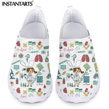 INSTANTARTS 2020 Brand Designer Women Shoes Flats Nurse Shoes Woman Surgical Nursing Medical Pattern Comfortable Mesh Sneakers 2024 - buy cheap