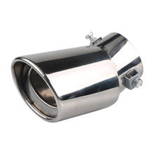 Car Exhaust Muffler Stainless Steel Car Tail Rear Chrome Round Exhaust Pipe Tail Muffler Tip Pipe Silver 2024 - buy cheap