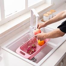 Household Retractable Kitchen Sink Fruit Washing Drain Storage Basket Rack Vegetable Drain Basket Kitchen Tools 2024 - buy cheap