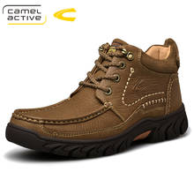 Camel Active New Genuine Leather Men Boots Outdoor Youth Ankle Boots Short Fashion Man Boots Non-slip Textured Cowhide Men Shoes 2024 - buy cheap