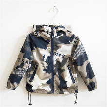 Boys Fashion Jackets Kids Outerwear Cute Windbreaker Warmly Teenage Clothing Camouflage Water Proof Korean Children Coats 2024 - купить недорого