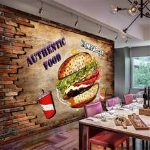 Milofi-papel tapiz 3D personalizado profesional, Mural de comida rápida para restaurante, hamburguesa, comida, herramientas, Fondo de pared 2024 - compra barato