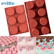 Molde de silicona para pastel, herramienta de decoración de pasteles, gelatina redonda, jabón de goma, pudín de Chocolate, Mousse, helados, galletas, 6/8 cavidades 2024 - compra barato