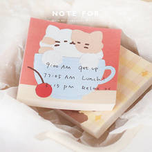 100 Sheets Kawaii Cute Bear Dog Cat Memo Pad Agenda List Notepad Diary Stationery School Office Supplies Journal sl2707 2024 - buy cheap