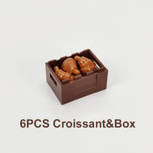 Croissant & container caixa blocos de construção compatível grande marca crianças montado brinquedos 30150 aprendizagem precoce moc design artesanal 2024 - compre barato