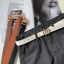 Women's Double Ring Belts Jeans Fashion Design Female Gold Belt Leather Strap High Quality Belt Girl 2020 New Hot Belt Dress 2024 - buy cheap