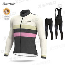 Conjunto de ropa de ciclismo para hombre, conjunto de Jersey de manga larga con forro polar térmico, uniforme cálido para bicicleta de montaña y carretera al aire libre, invierno, 2020 2024 - compra barato