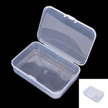 Rectangle Clear Plastic Jewelry Box For Ring Earring Adjustable 1 Compartment Storage Case Home Office Organizer 2024 - buy cheap