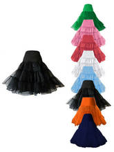 Frete grátis 26 " 50 s Retro Underskirt balanço Vintage Petticoat fantasia Net Skirt Rockabilly Tutu muitas cores 2024 - compre barato