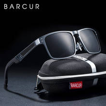 BARCUR-gafas de sol cuadradas de aluminio para hombre, lentes polarizadas de calidad, deportivas 2024 - compra barato