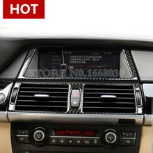 Внутренняя консоль из углеродного волокна, GPS-навигация и рамка вентиляционного отверстия, чехол для BMW X5 E70 2008-2013 X6 E71 2009-2014, автомобильные аксессуары 2024 - купить недорого