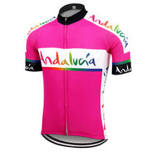 Spain pink Cycling jersey ropa ciclismo men short sleeve Jersey ciclismo bike clothing  triathlon bicycle clothes mtb 2024 - buy cheap