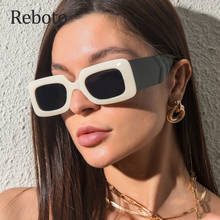 Gafas de sol rectangulares a la moda para mujer, anteojos de sol femeninos de estilo Vintage con marco grande, cuadradas y blancas, de marca de lujo, con UV400, 2021 2024 - compra barato