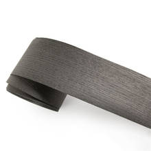 Chapa de madera de roble negra teñida, Natural, auténtica, para muebles, alrededor de 15cm x 3m, 0,5mm, grano recto Q/C, 2 uds. 2024 - compra barato