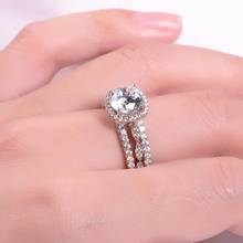 Женское кольцо из серебра 925 пробы с муассанитом карата, 8 мм 2024 - купить недорого