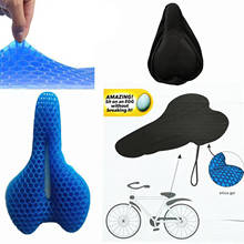 Bike Gel Seat Cushion Bicycle Saddle Liner With With Cover Breathable Seat Mat MTB Seat Saddle Cover For Cycling Bike Accessory 2024 - buy cheap