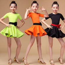 Vestido de dança profissional para meninas, conjunto de vestidos latinos para crianças 2024 - compre barato