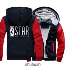 Sudaderas gruesas de lana para hombre, ropa deportiva de Hip-Hop, ropa de calle de STAR Labs, ropa Hipster de invierno 2024 - compra barato