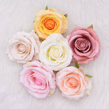 5 шт. 10 см Искусственный цветок розы букет свадебный цветок из шелка головы для домашнего украшения День Святого Валентина искусственные цветы сделай сам принадлежности для скрапбукинга 2024 - купить недорого