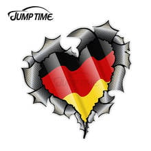 Jump Time Ripped Torn Metal Heart Vinyl Decal with Germany German Flag Motif External Car Sticker  for Windows Bumper 2024 - buy cheap